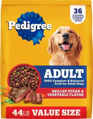 Pedigree Complete Nutrition Grilled Steak & Vegetable Flavor Dog Kibble Adult Dry Dog Food