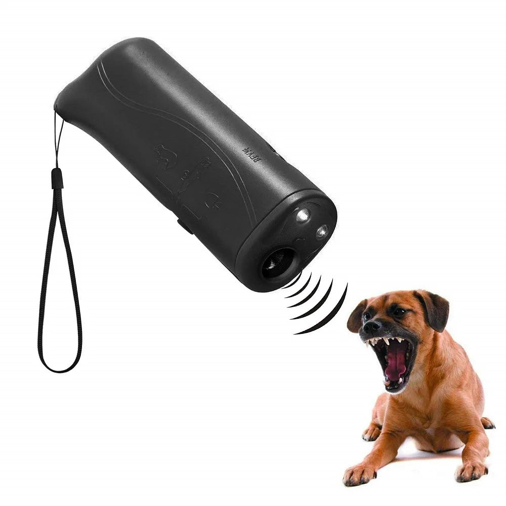 Dog Ultrasonic Anti Barking Device 3 in 1 Dog Training Anti-barking Device with Flash Light Outdoor Pets Dogs Repellent Training