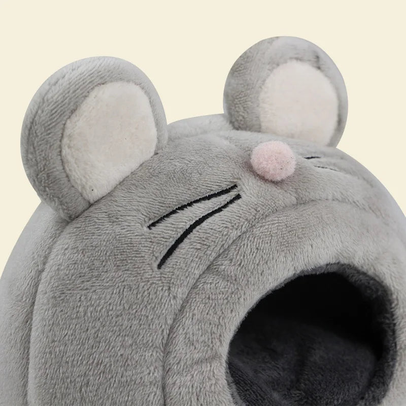 Guinea Pig Cave Bed Small Animal Washable Cotton Sleeping Nest Pet Hideout Bed House Anti-Slip Warm for Chinchilla Hedgehog