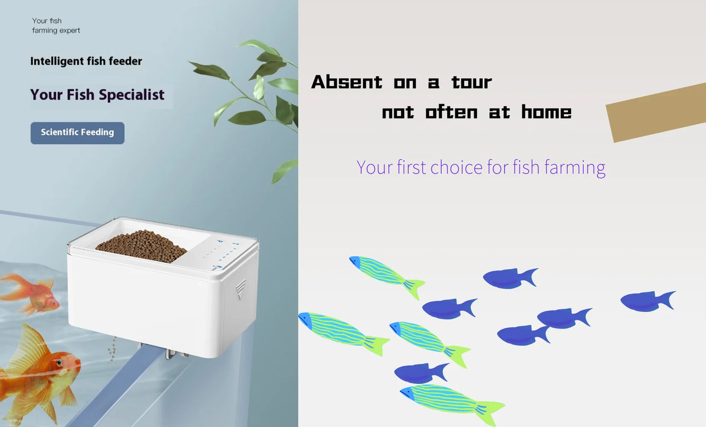 LED Aquarium Digital Fish Tank 70ml Intelligent Digital Automatic Fishes Feeder with Timer Pet Feeding Fish Food Dispenser Food