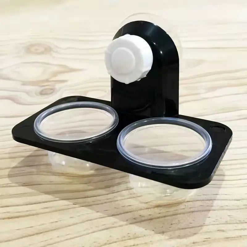 Reptile Feeder with Suction Cup Reptile Feeders Feeding Bowls Food Container with Bowl for Reptile Food and Water Feeding