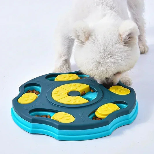 Dog Puzzle Toys Slow Feeder Interactive IQ Booster Food Dispenser for Puppies – Non-Slip Bowl Training Game for Dogs