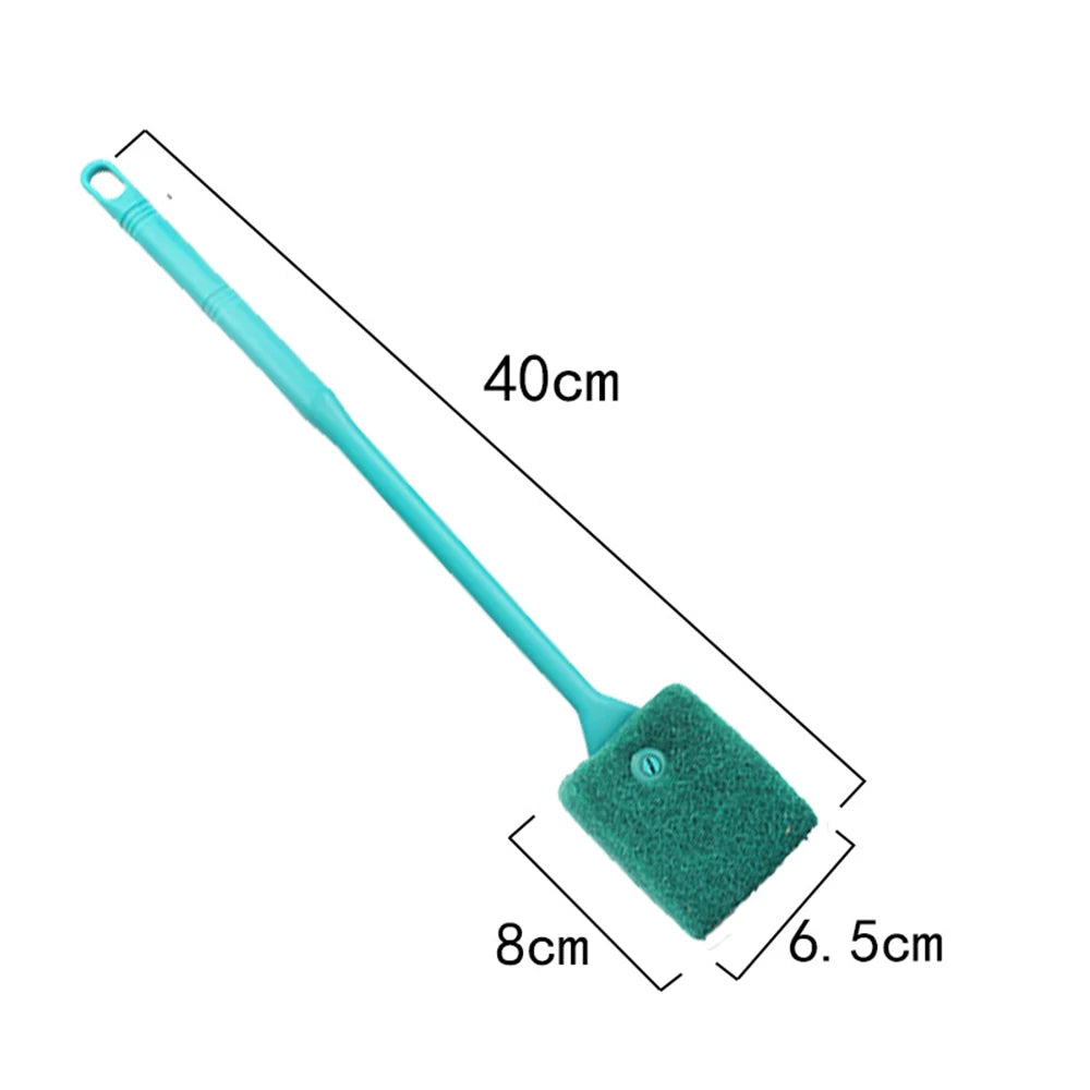 Aquarium Cleaning Brushes for Glass Acrylic Fish Tank Algae Clean Double Sided Algae Scraper Sponge Aquarium Cleaning Tools