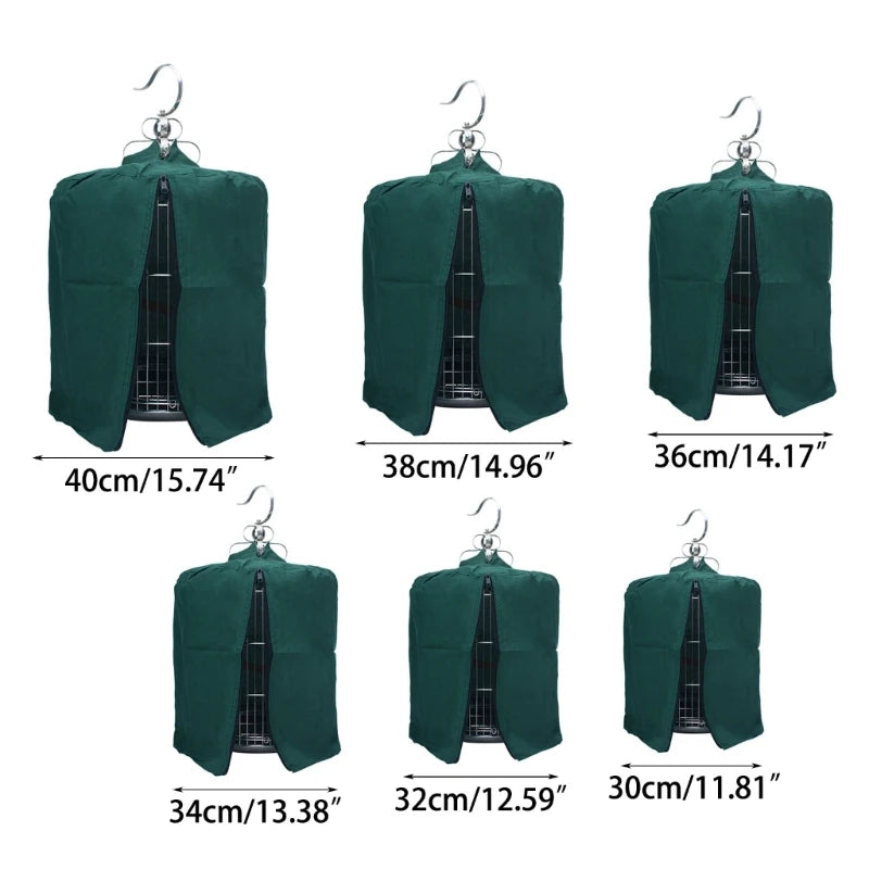Good-Night Bird Cage Cover for Round Bird Cage Light Proof Shade for Night Blackout Cloth Windproof G5AB