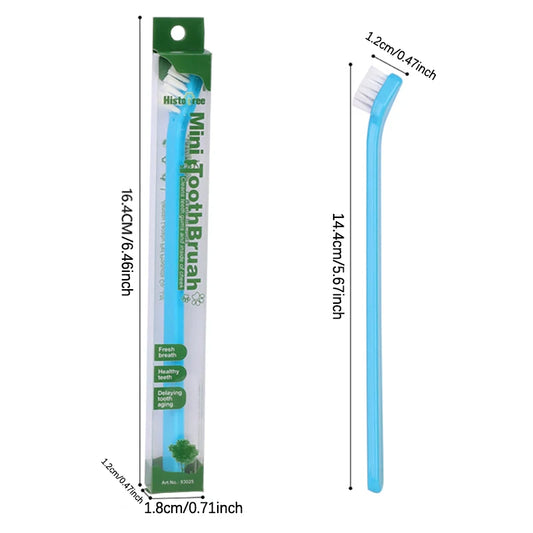 Vet Recommended Dog Toothbrush - Micro Head Teeth Cleaning Tool for Small Mouth Dogs Cats, 360° Gum Care Pet Dental Kit