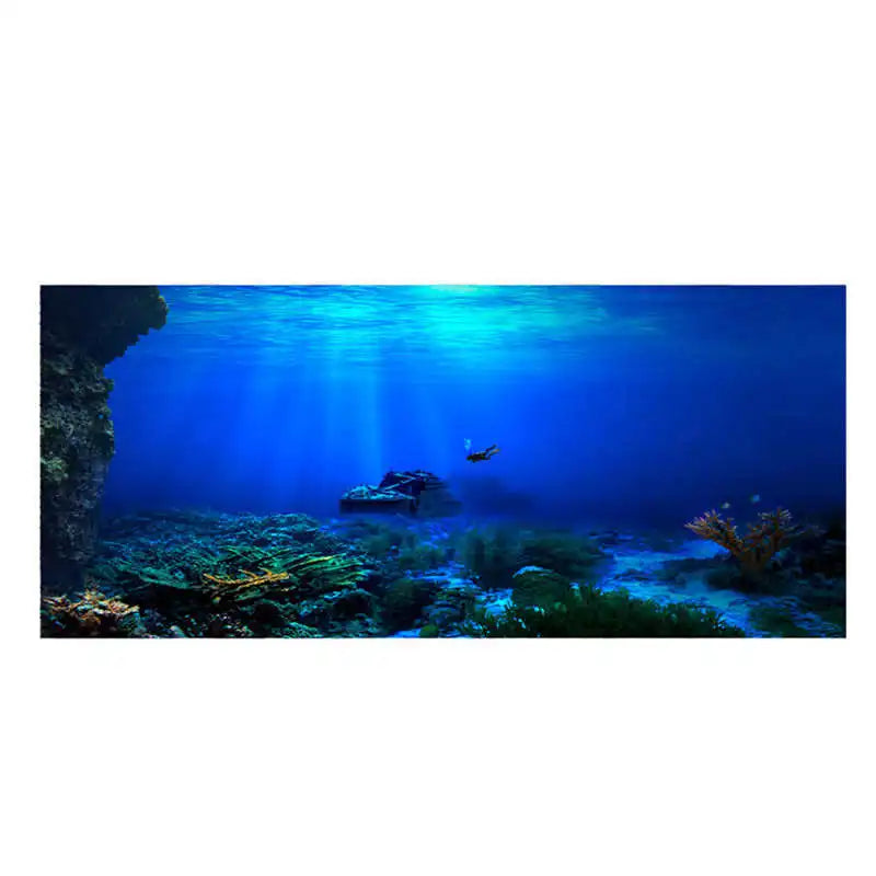 Poster for Aquarium Adhesive Seaworld Background Poster for Aquarium Fish Tank Decoration Aquarium Plants Seeds