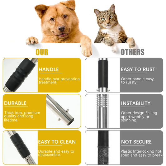 2/3Pcs Pet Pooper Scooper Set with Long Handle Multifunctional Metal Tray Rake Spade Dog Poop Picker For Pet Waste Removal