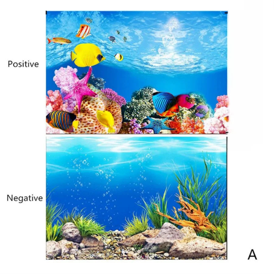 KSY Aquatics Aquarium Background Decoration Sticker Poster Background for Aquariums