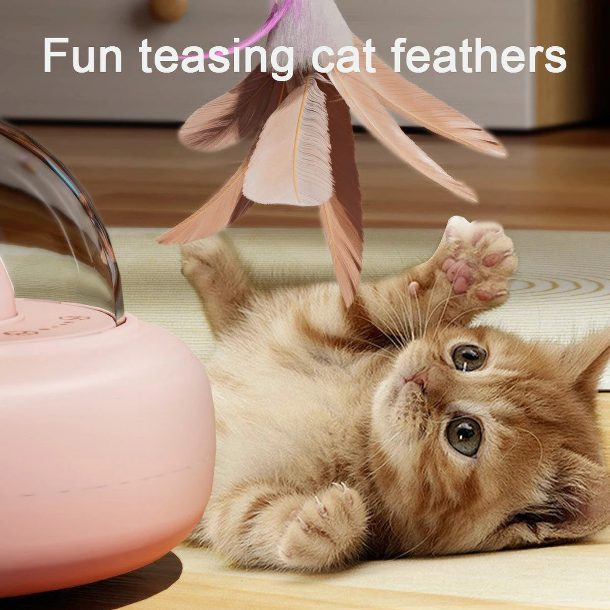 Intelligent Cat Teaser Toys Bionic Red Dot Laser with Rainbow Light Obstacle Avoidance Cat Toy USB Charging Automatic Standby
