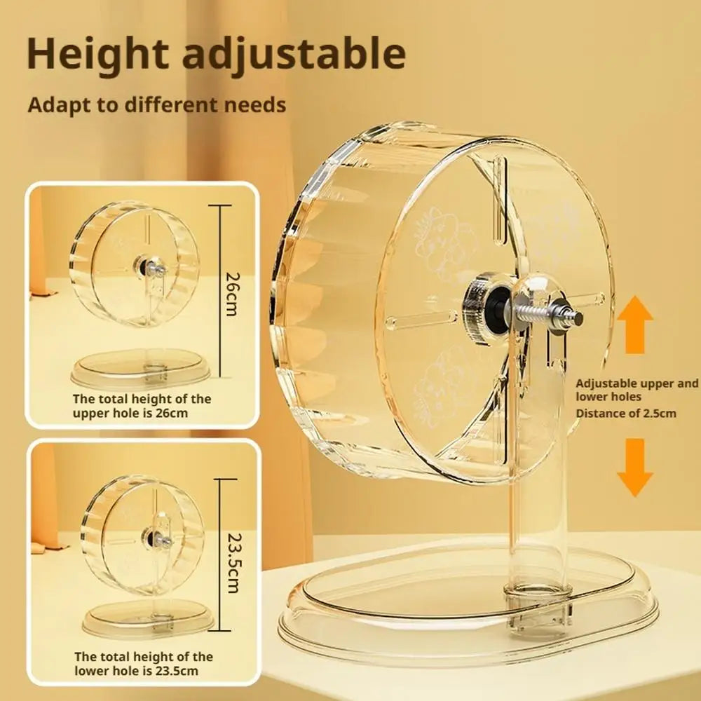 Hamster Running Sport Transparent Running Wheel Support Toy Small Pet Roller Bearing Silent Running Wheel Pets Accessories