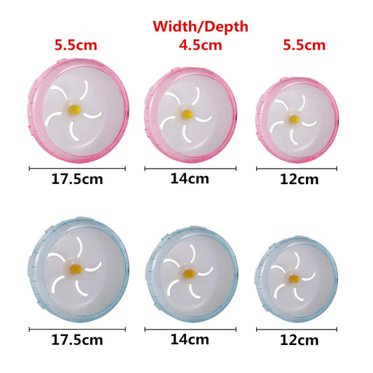 Hamster Running Disc Toy 3-Size Silent Small Pet Rotatory Jogging Wheel Small Pets Sports Wheel Toys Hamster Cage Accessories