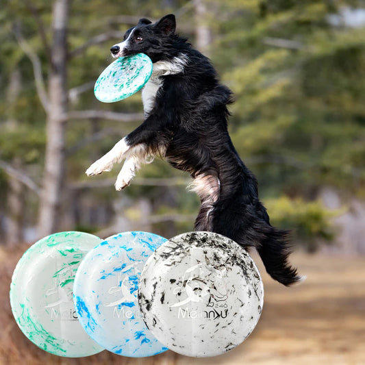 Fashion Pet Dog Silicone Game Flying Saucer Dog Toy Flying Discs Trainning Interactive Toy PE Soft Pet Floating Toy