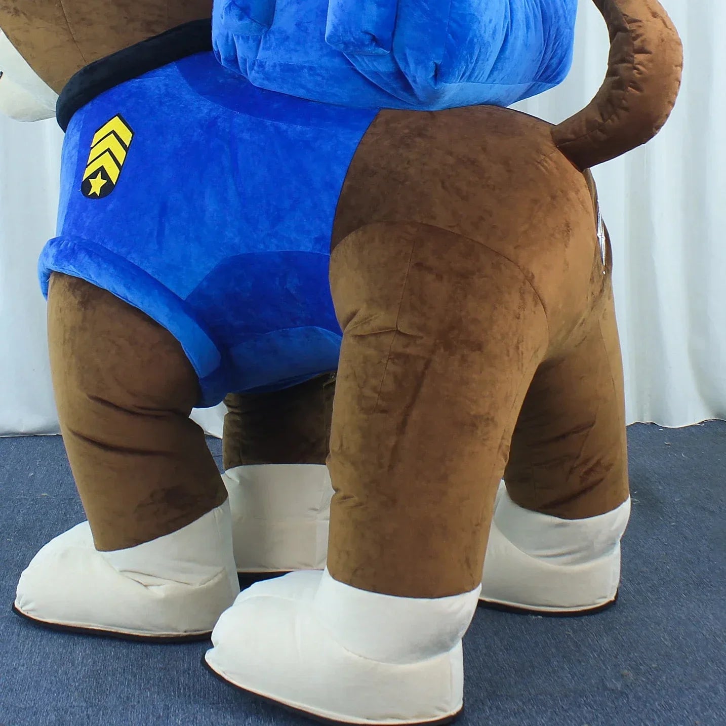 Inflatable Dog Costume Party Halloween Cosplay Fur Suit Blue Red Furry Dogs Mascot Costumes for Adult Mascotte without battery