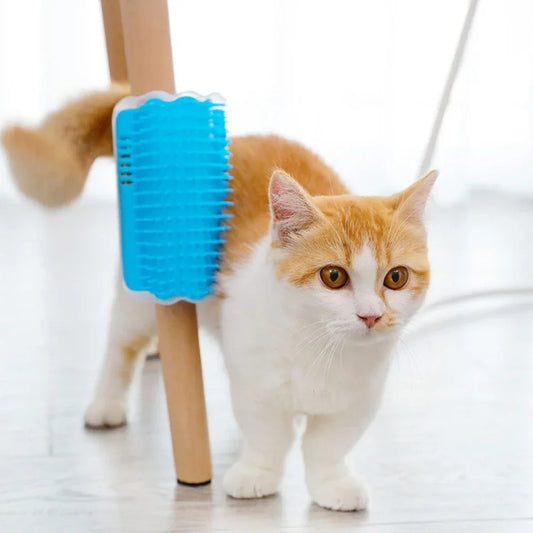 Pet Cats Corner Brush Tree Massager Comb Accessories Sandbox for Cats Tower Scratcher Scratching Post Scrapers Stuff Supplies