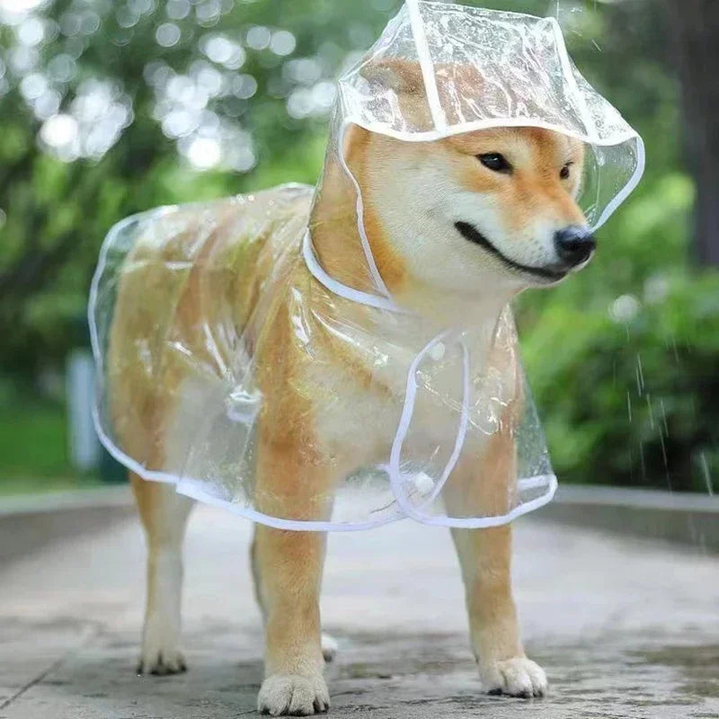 Waterproof Hooded Raincoat for Small Dogs - Soft PVC Puppy Poncho, Transparent & Stylish Pet Jacket