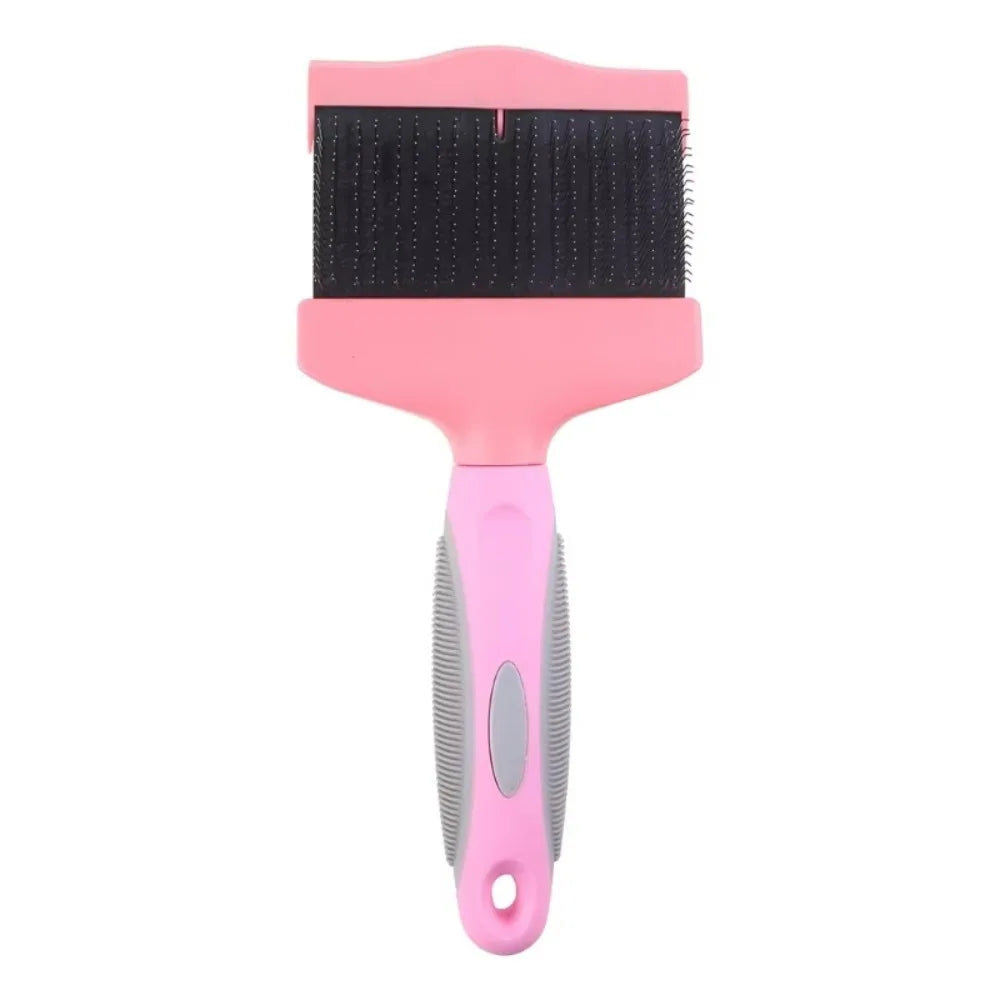 Stainless Steel Pet Hair Brush Double Sided Non-slip Grip Pet Fur Bristle Brush Pet Grooming Pet Hair Detangling Comb Cats