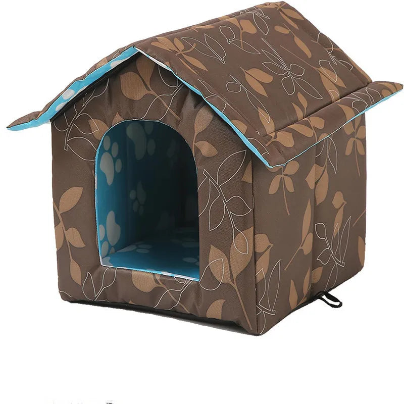 Waterproof Cat House for Outdoors Rainproof Dog House Cat House Villa Tent Collapsible Pet Shelter Foldable Pet House for Dogs