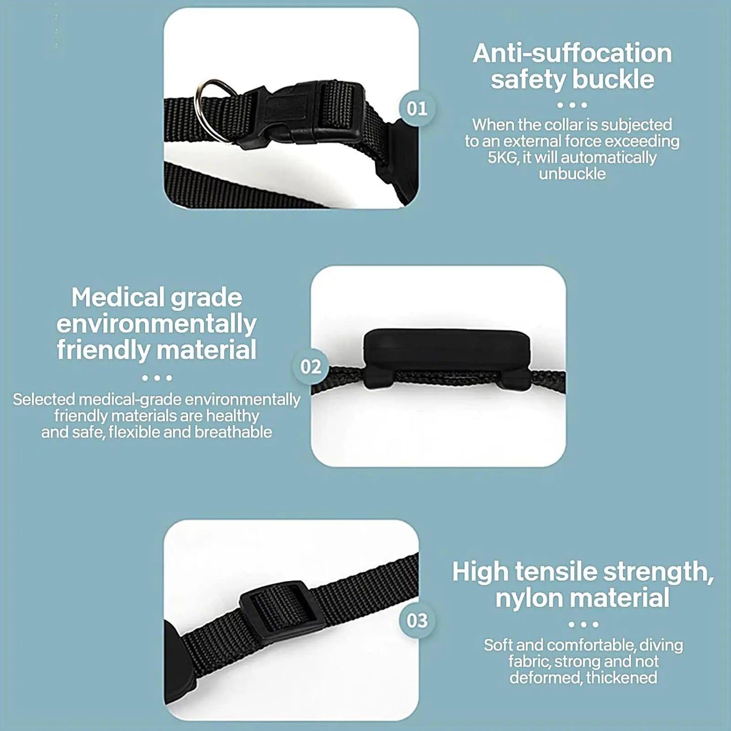 GPS Collar for Cats Kitten Collar With Tracking Safety Protection Long-Lasting Battery Pet Cat Locate Supplies
