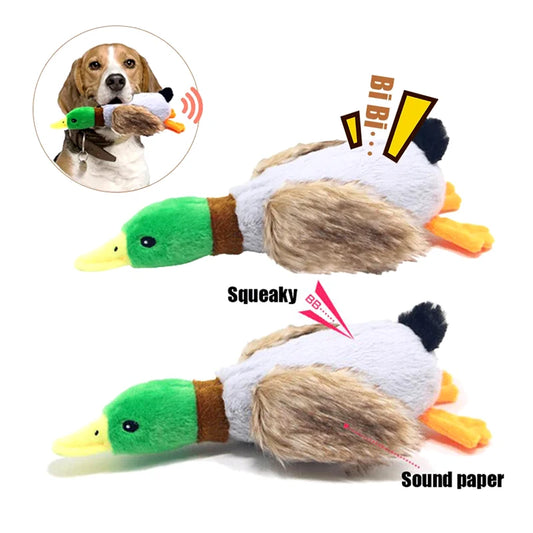 Cute Plush Duck Dogs Squeak Toys Funny Play Intereactive Chew Toy for Small Medium Dog Suplipes Accessories