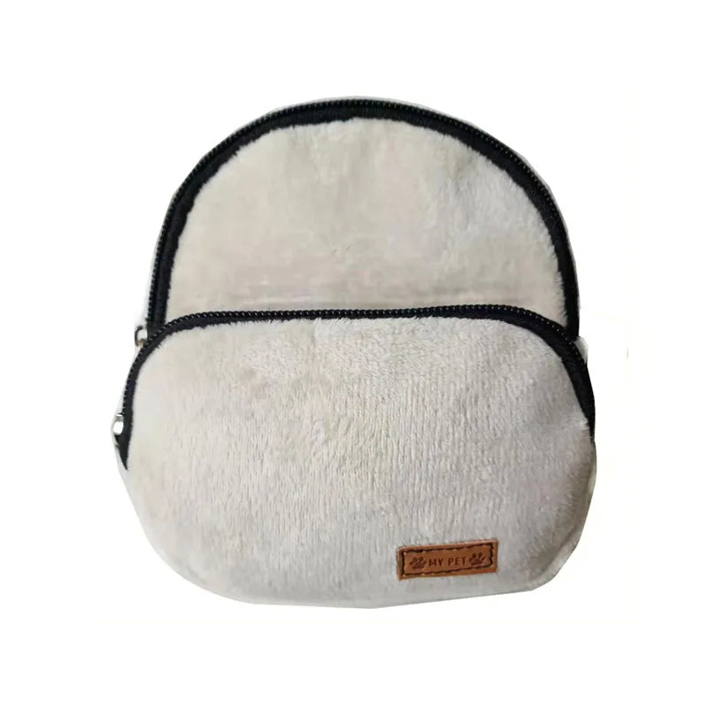 Cute Plush Pet Dog Backpack Outdoor Portable Dog Snack Bag Adjustable Pet Backpack With D-ring Puppy Bag Dog Accessories