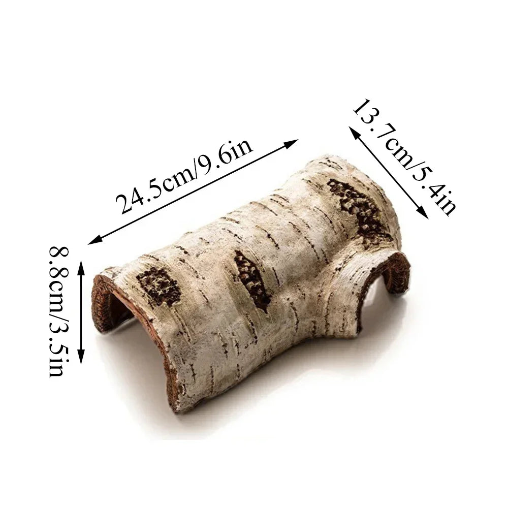 Pets Lizard Turtle Reptile Hide Cave Habitat Shelter Resin Tree Bark Amphibians Landscape Reptiles Box Dodge Hole Decoration
