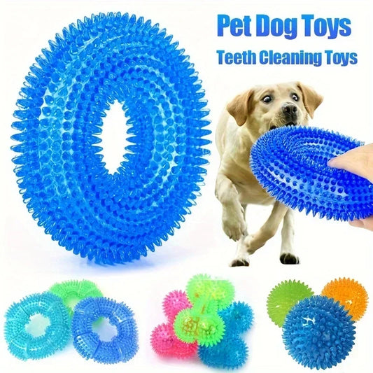Dog toy sound balls are suitable for resist biting, squeezing, chewing, gripping, and grinding their teeth