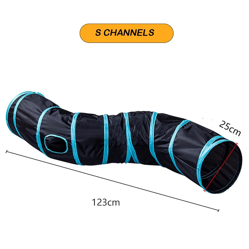 Cat Tunnel Foldable Cats Tunnel Cat Toy Breathable Drill Barrel for Indoor loud paper Pet Supplies Cat S Y Pass Play Tunnel