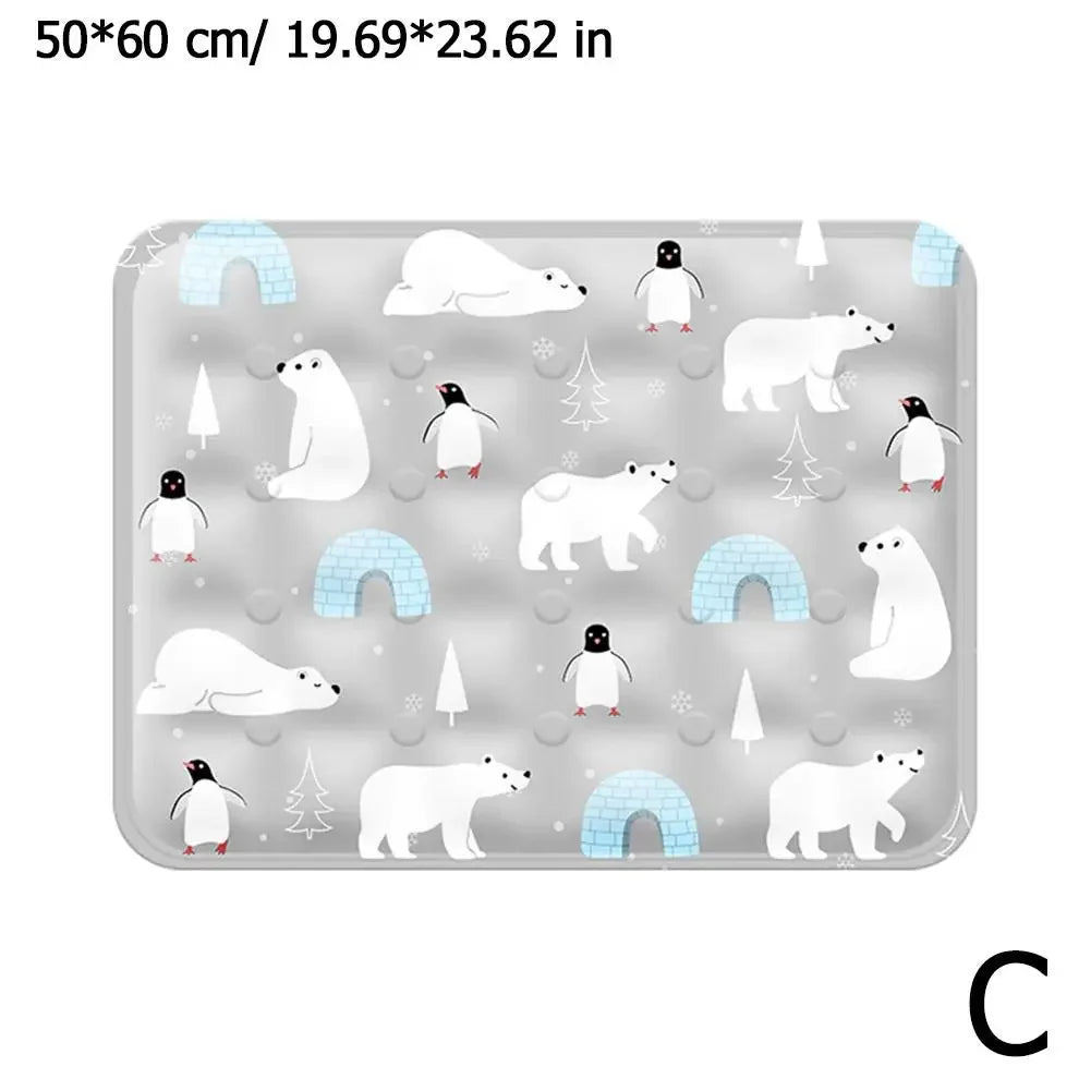 Dog Mat Cooling Summer Pad Mat For Dogs Cat Blanket Breathable Washable Soft Ice Gel Pet Cushion Cat Cool Cushion Pet Ice N X1W1