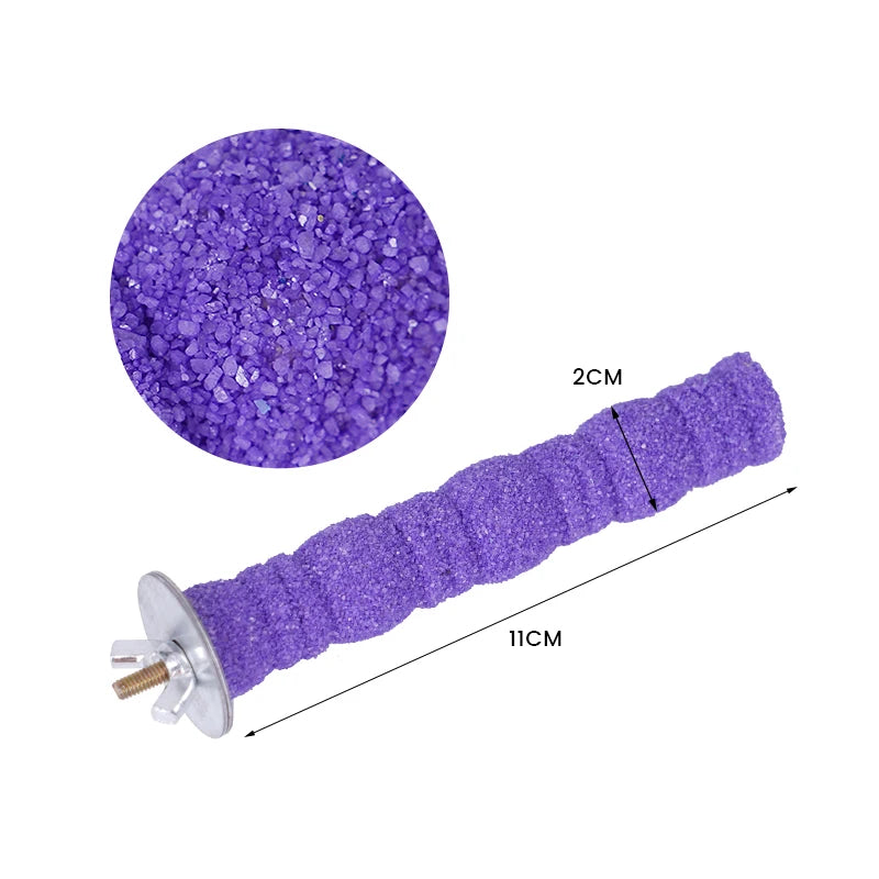 1Pc Parrot Perching Station Platform Pet Bird Molar Stick Grinding Bird Claw Cage Toy Pet Bird Supplies