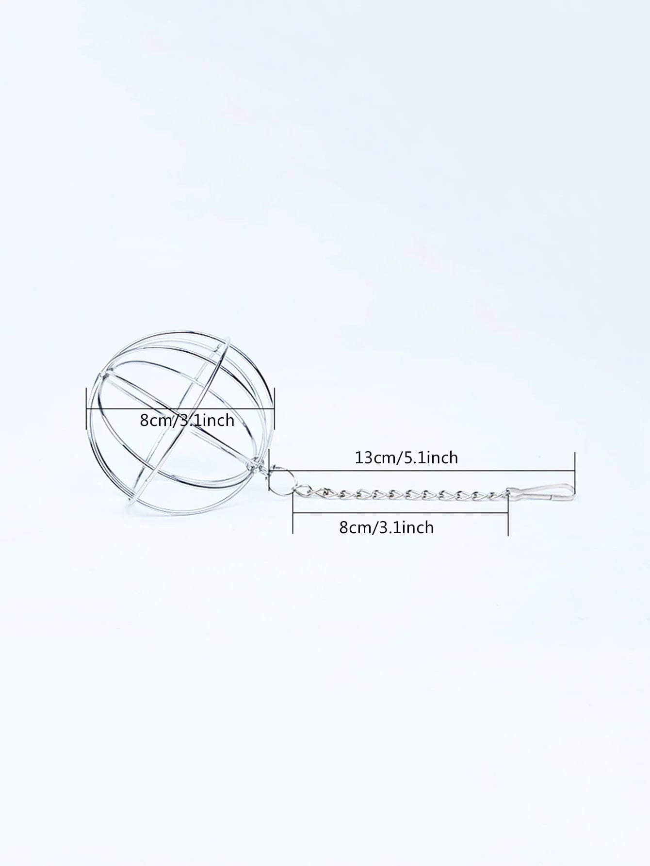 1pc-Hanging feeders for rabbits and birds, made of stainless steel material, equipped with grass balls for feeding