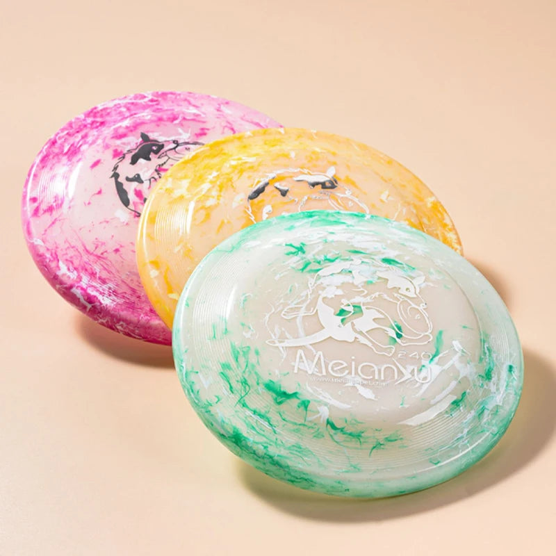 Fashion Pet Dog Silicone Game Flying Saucer Dog Toy Flying Discs Trainning Interactive Toy PE Soft Pet Floating Toy