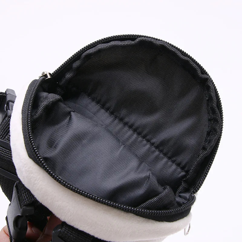 Cute Plush Pet Dog Backpack Outdoor Portable Dog Snack Bag Adjustable Pet Backpack With D-ring Puppy Bag Dog Accessories