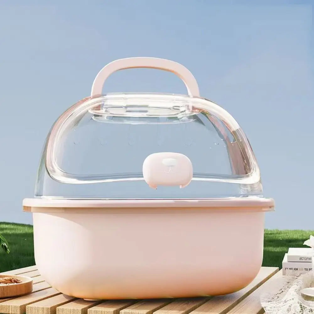 Portable Handheld Hamster Cage Sturdy Breathable Pet Carrying Box Large Space Travel Carrier Holder Pet House