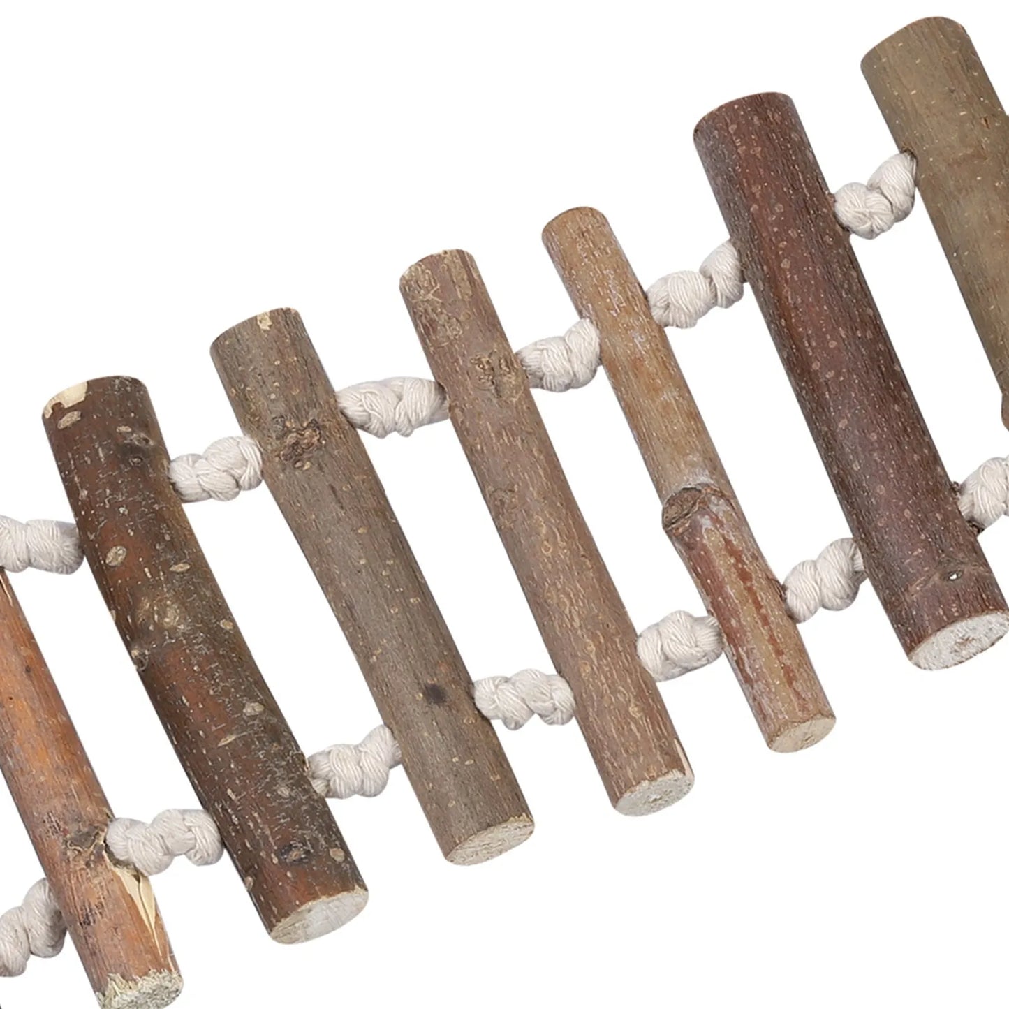 Parrot Natural Rope Wood Ladder Swing Toy Hanging Climbing Bridge Bird Pet Chewing Toys for Parrots Hamster