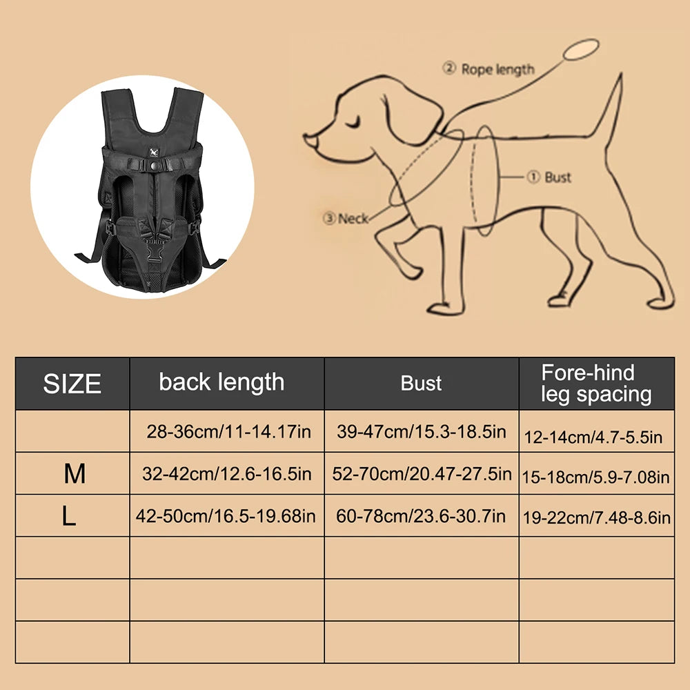 1PC Pet Front Dog Carrier Backpacks, Adjustable Backpack Carrier, Dog Front Carrier for Hiking, Cycling