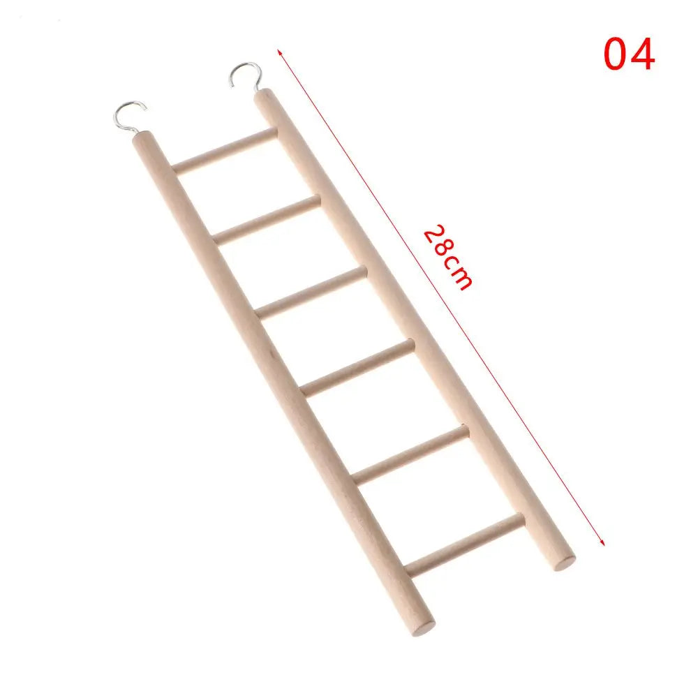 New Wooden Ladder Swing Scratcher Climbing Ladder Hamsters Parrot Toys Pet Supplies