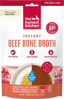 The Honest Kitchen Human Grade Daily Boosters Beef Bone Broth with Turmeric for Dogs