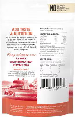 The Honest Kitchen Human Grade Daily Boosters Beef Bone Broth with Turmeric for Dogs