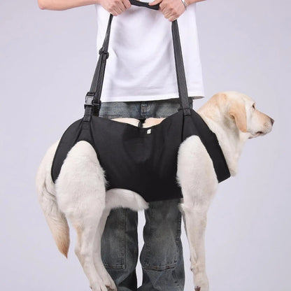 Portable Dog Sling Dog Lift Harness Backpack Carrier for Dog Body Support Rehabilitation Sling Padded for Injured Elderly Dogs