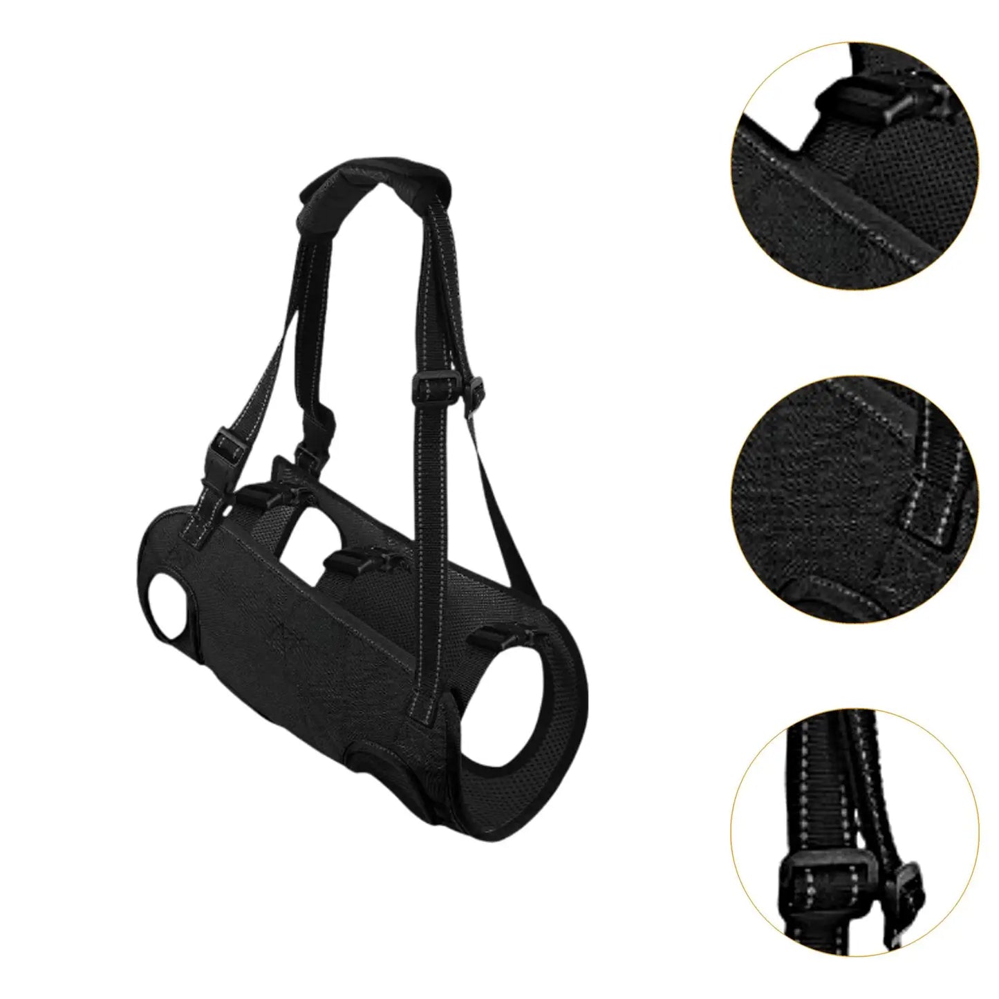 Portable Dog Sling Dog Lift Harness Backpack Carrier for Dog Body Support Rehabilitation Sling Padded for Injured Elderly Dogs