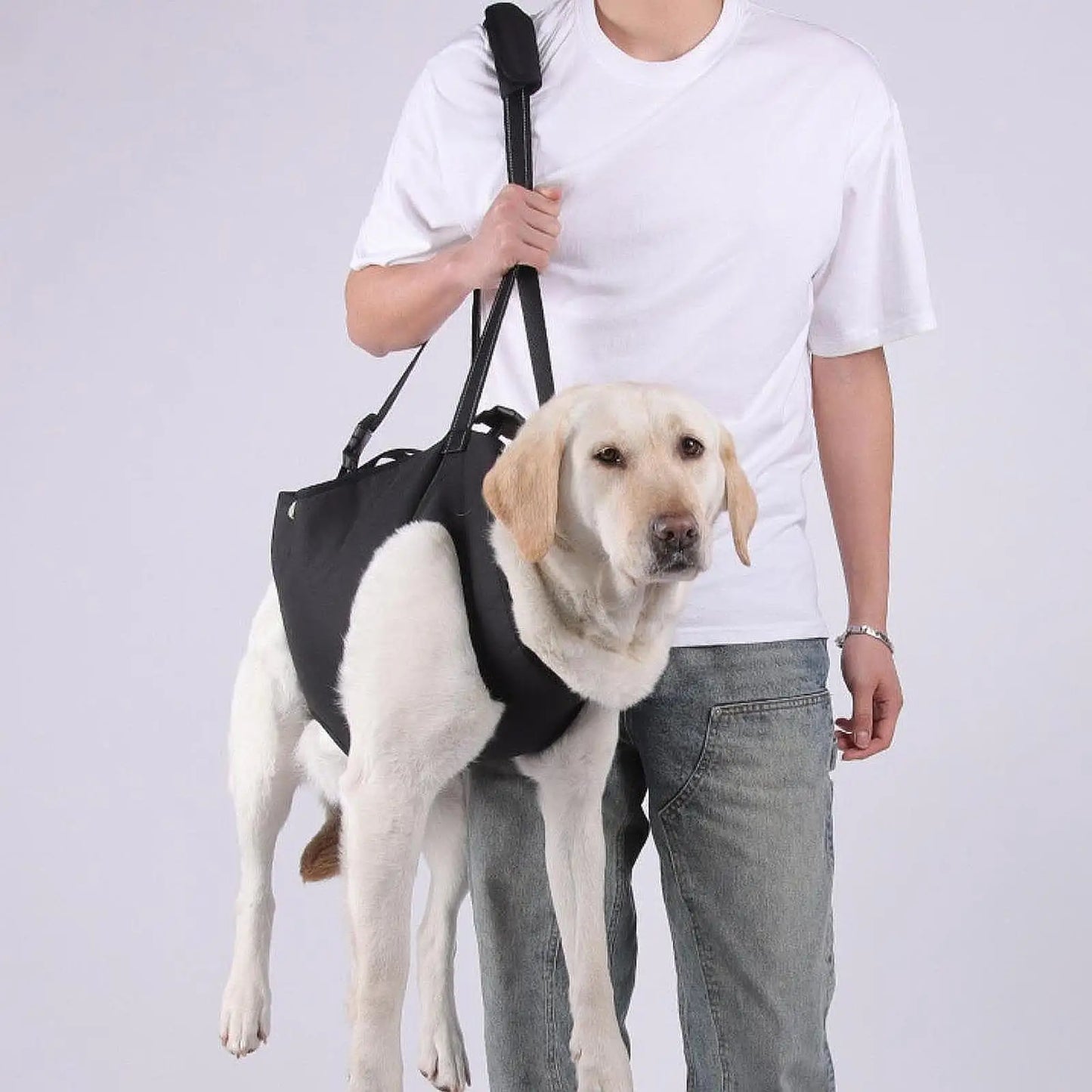 Portable Dog Sling Dog Lift Harness Backpack Carrier for Dog Body Support Rehabilitation Sling Padded for Injured Elderly Dogs