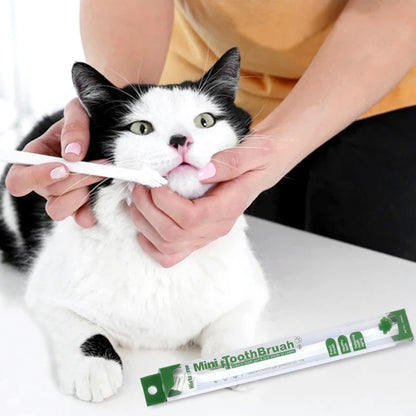 Vet Recommended Dog Toothbrush - Micro Head Teeth Cleaning Tool for Small Mouth Dogs Cats, 360° Gum Care Pet Dental Kit