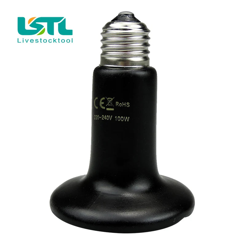 2 Pcs Pet Reptile Heating Bulb Infrared Ceramic Emitter Heat Lamps Pet Brooder Reptile Lamp 220V-240V