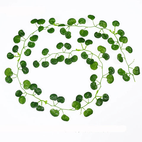 1Pcs/220cm Reptile Vine Leaves Reptiles Terrarium Decor Lizard Chameleons Habitat Climbing Rest Artificial Plants Vine Leaves