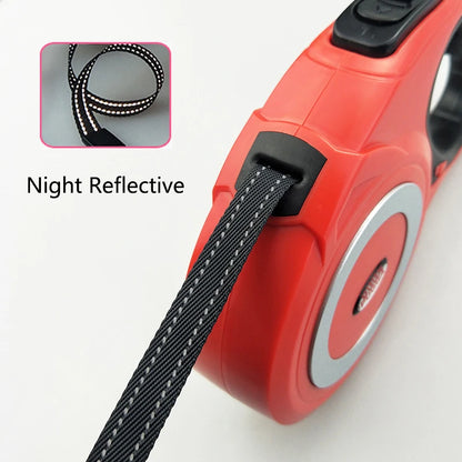 8M 40KG Retractable Big Dog Leash Reflective Nylon Walking Dog Leashes Rope Durable Pet Dog Walking Leads For Medium Large Dogs
