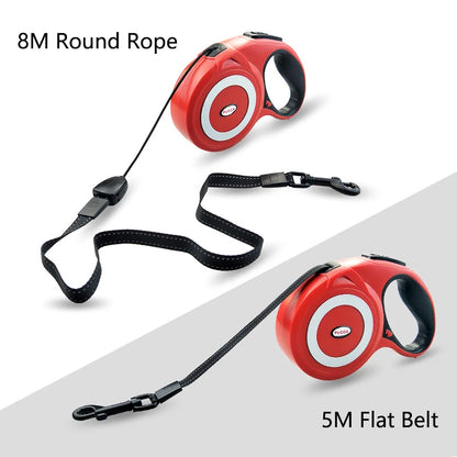 8M 40KG Retractable Big Dog Leash Reflective Nylon Walking Dog Leashes Rope Durable Pet Dog Walking Leads For Medium Large Dogs