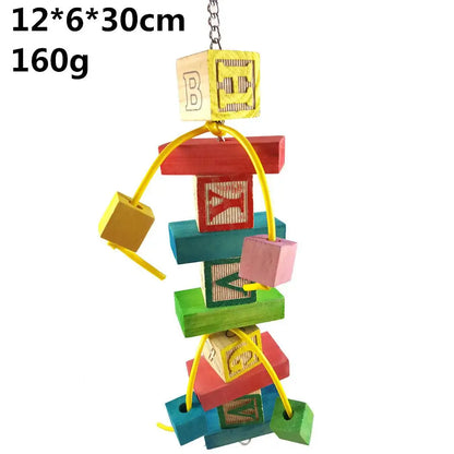 Parrot Grinding Swing Station Ladder String Toy, Bird Supplies, DIY Claw, Paw Dumbbell, Color Wood Rope, Pet Products