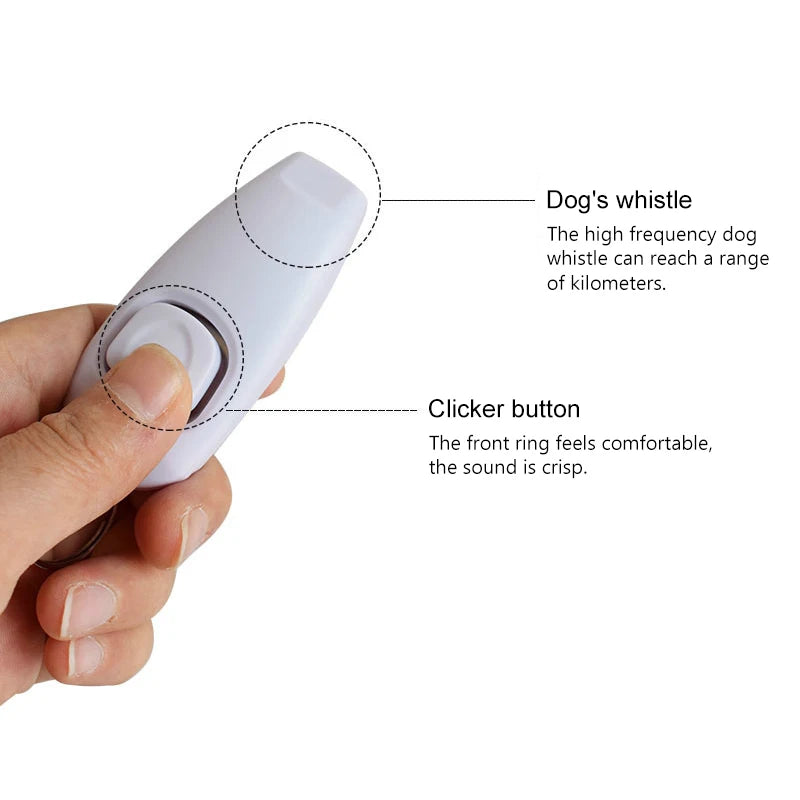 2 In 1 Pet Dog Training Clicker Pet Dog Cat Training Whistles Key Ring and Wrist Strap Dog Trainings Behavior pet Supplies