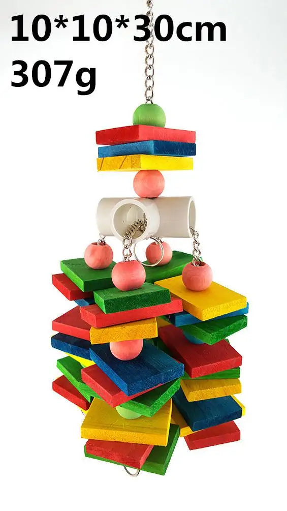Parrot Grinding Swing Station Ladder String Toy, Bird Supplies, DIY Claw, Paw Dumbbell, Color Wood Rope, Pet Products