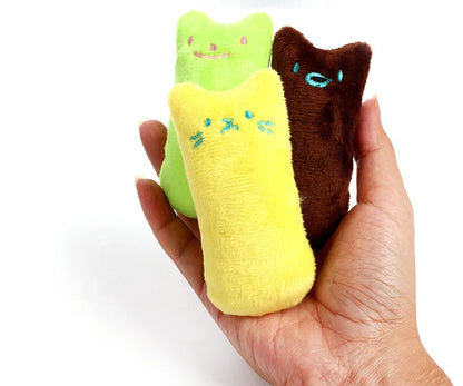 1 Pc Random Color Catnip Cat Toys Pillow Interactive Cat Toy Catnip Pet Supplies Pillow Thumb Teeth Grinding Bite Mint Cat Toy